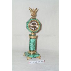 ​Часы Колонна с орлом из малахита (на заказ)
